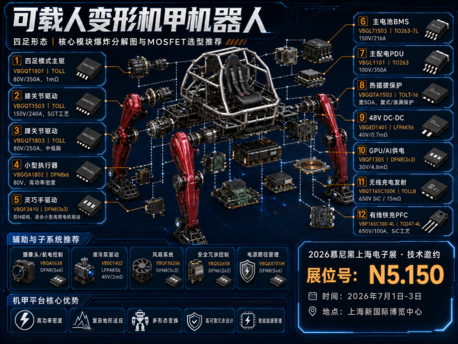 VBsemi Manned Mecha Robot MOSFET Selection3